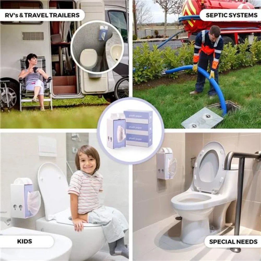 Paper Septic Safe Tube Free 4 Ply Soft Toilet Paper RV Essential & Mom Approved